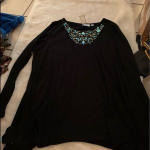Avenue jeweled black top